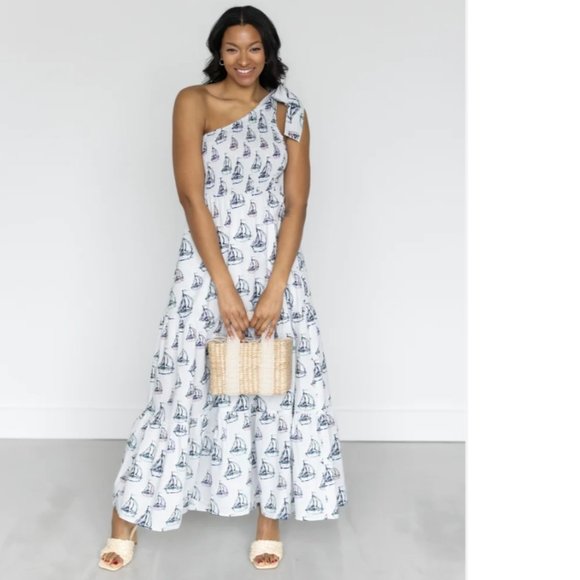 Kathleen Maeve Dresses & Skirts - Kathleen Maeve Lauren Maxi Dress | Blue Sailboats NWOT